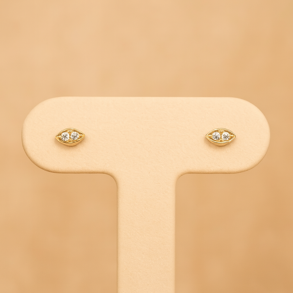 Aros Gotas Diamantes