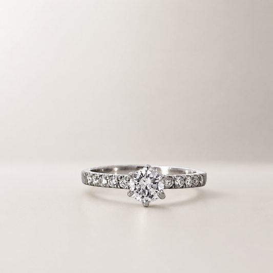 Anillo Compromiso Diamantes