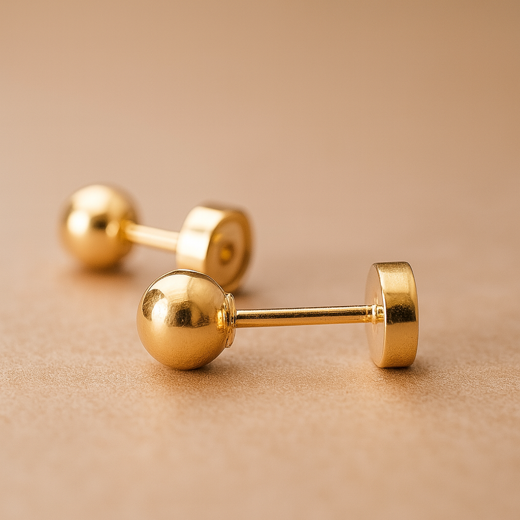 Aros Abridores Bolitas de Oro