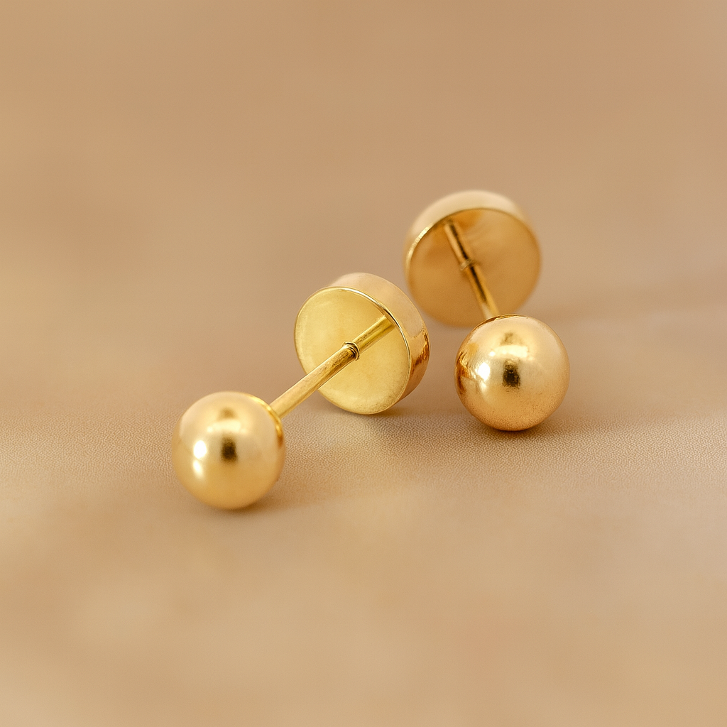 Aros Abridores Bolitas de Oro