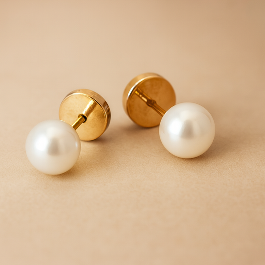 Aros Abridores Perlas 5 mm oro 18k