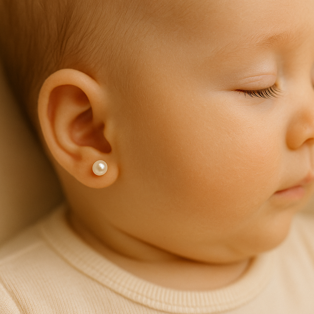 Aros Abridores Perlas 5 mm oro 18k