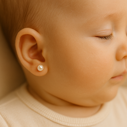 Aros Abridores Perlas 5 mm oro 18k