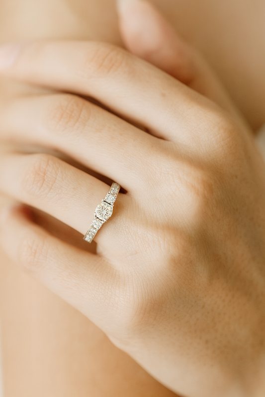 Anillo Tricillo de diamantes