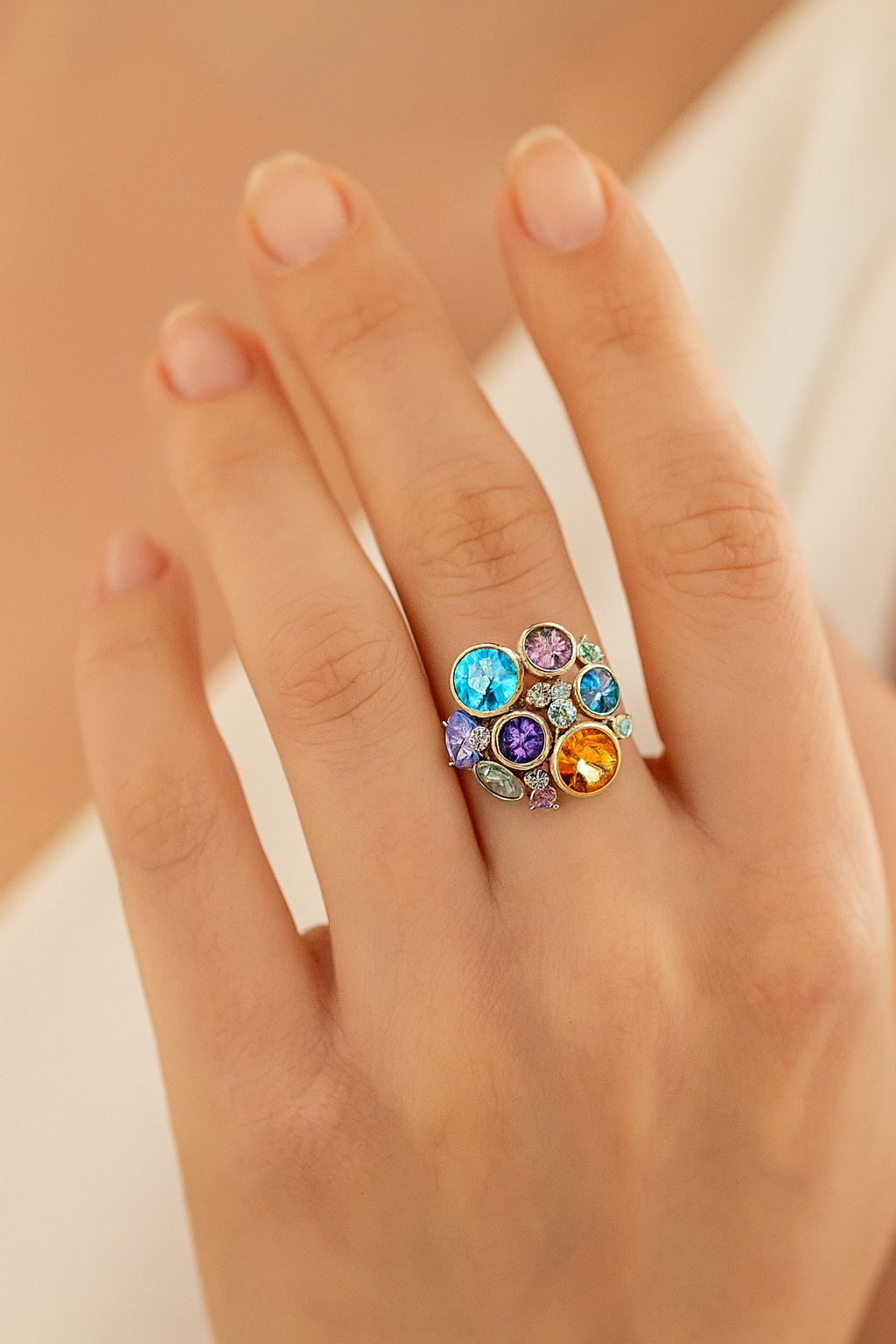 Anillo Gaudí Citrino