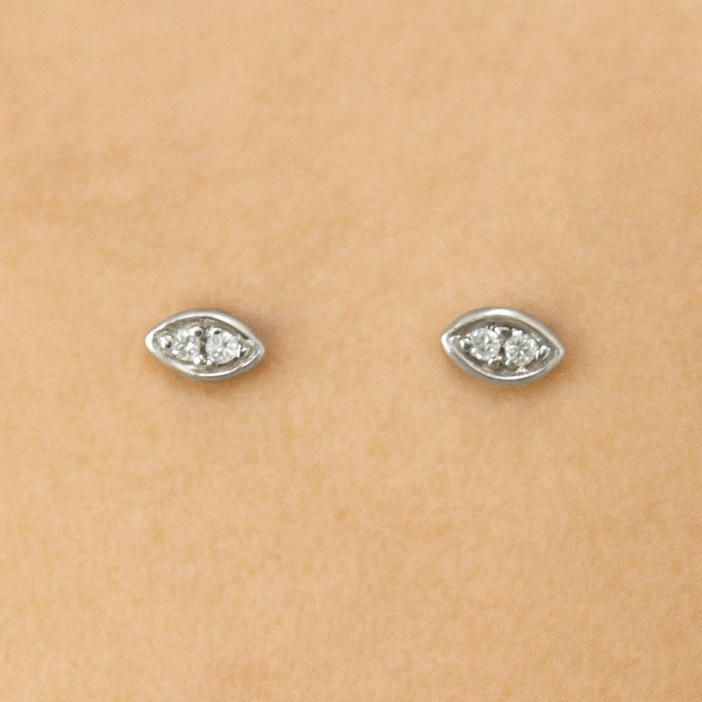 Aros Gotas Diamantes