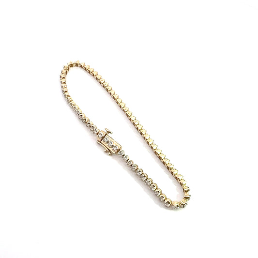 Brazalete de oro con diamantes
