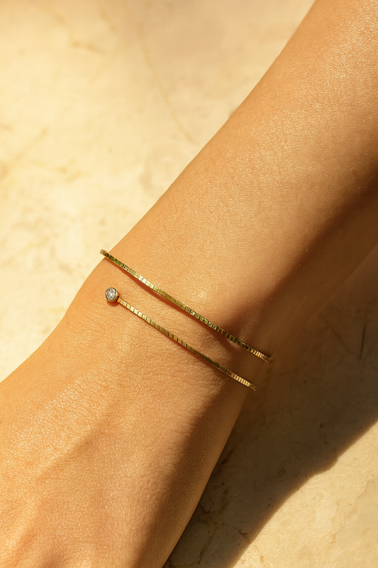 Brazalete Oro Capri doble