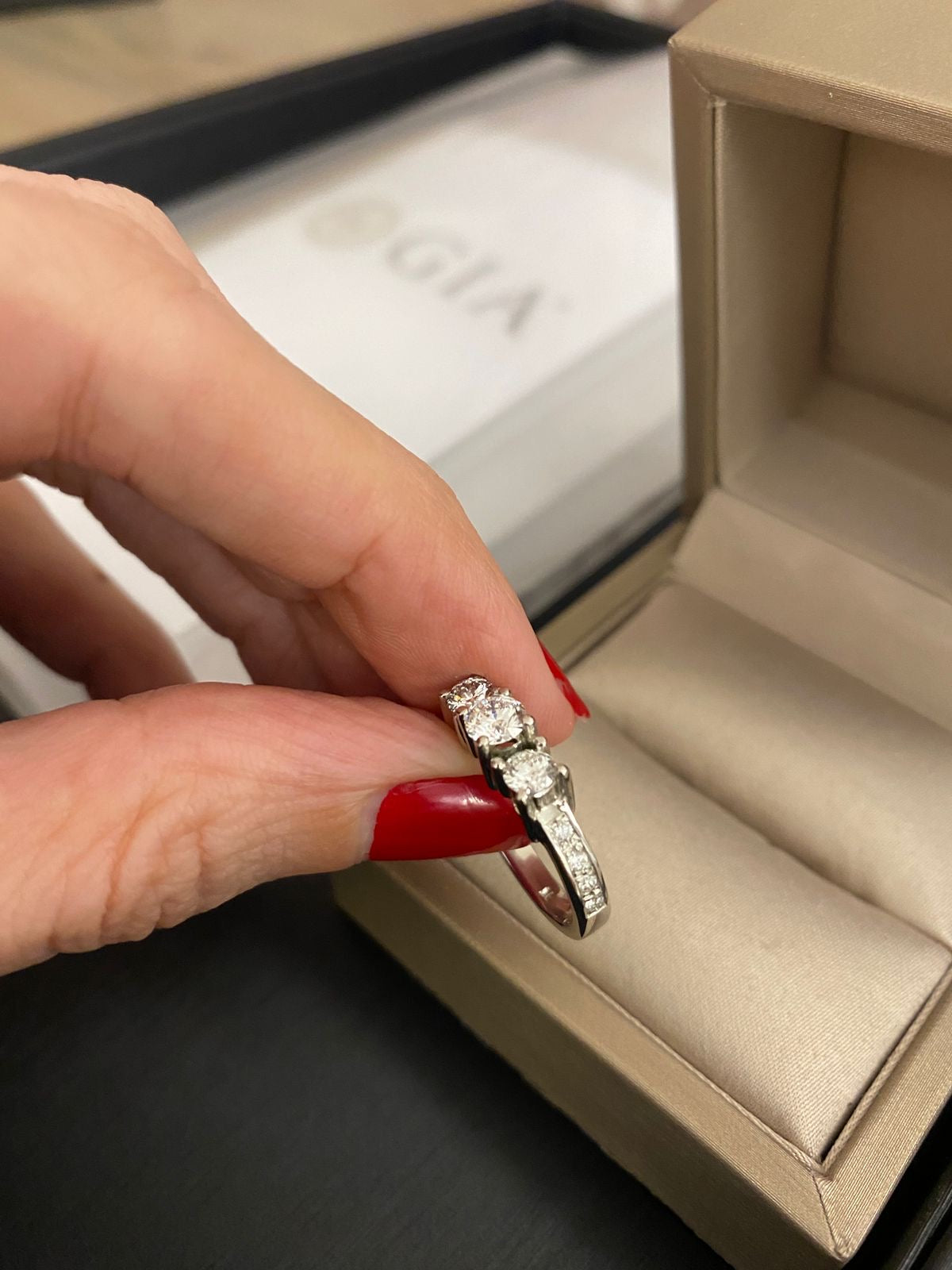 Anillo Tricillo de diamantes